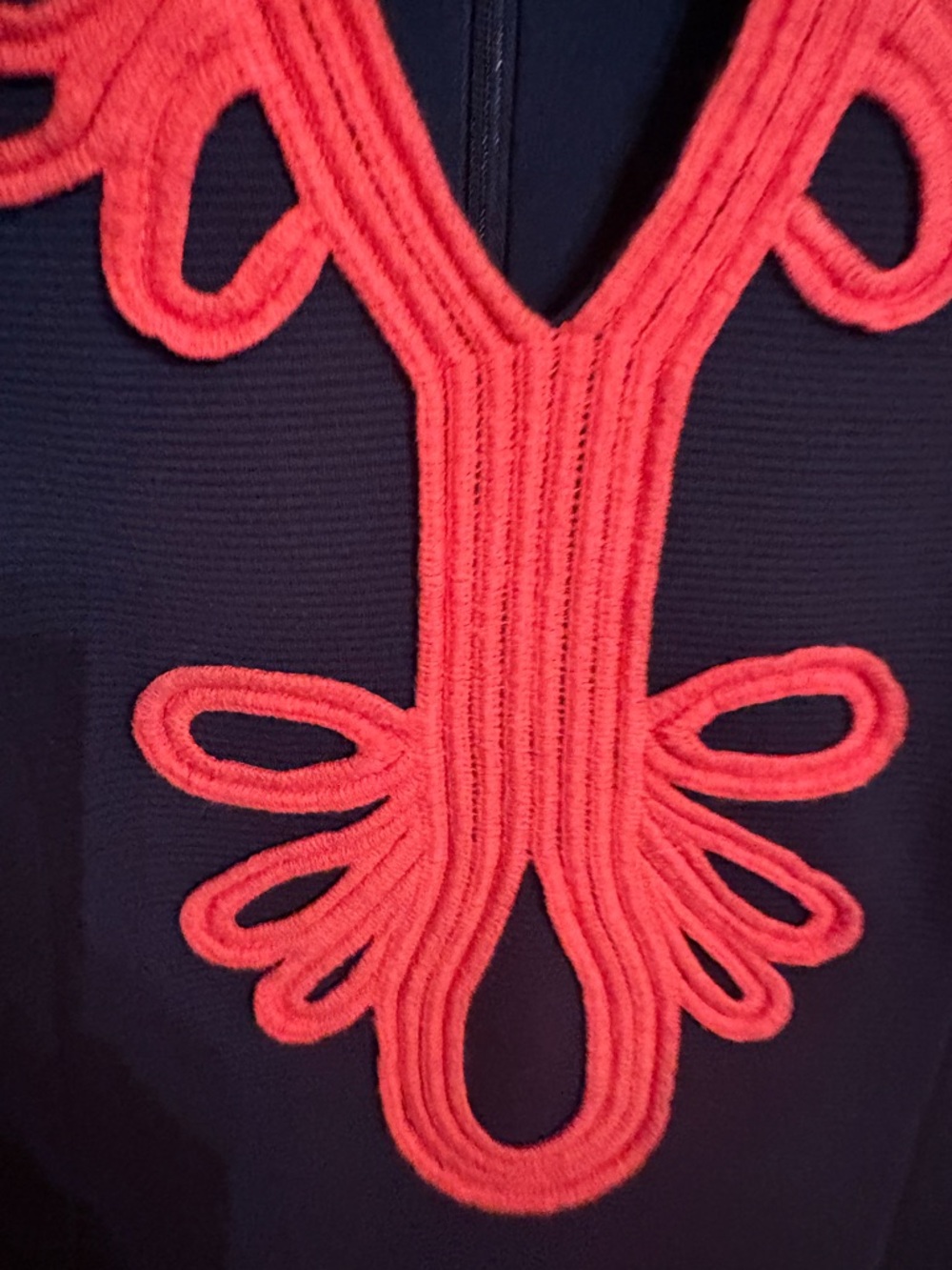 Lilly Pulitzer Navy Dress with Coral Label Detail - Picture 5 of 7